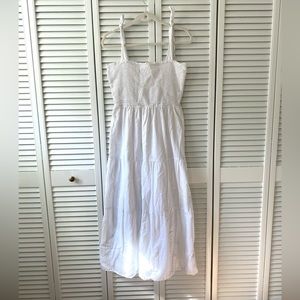 Aritzia Wilfred Smocked Midi Dress